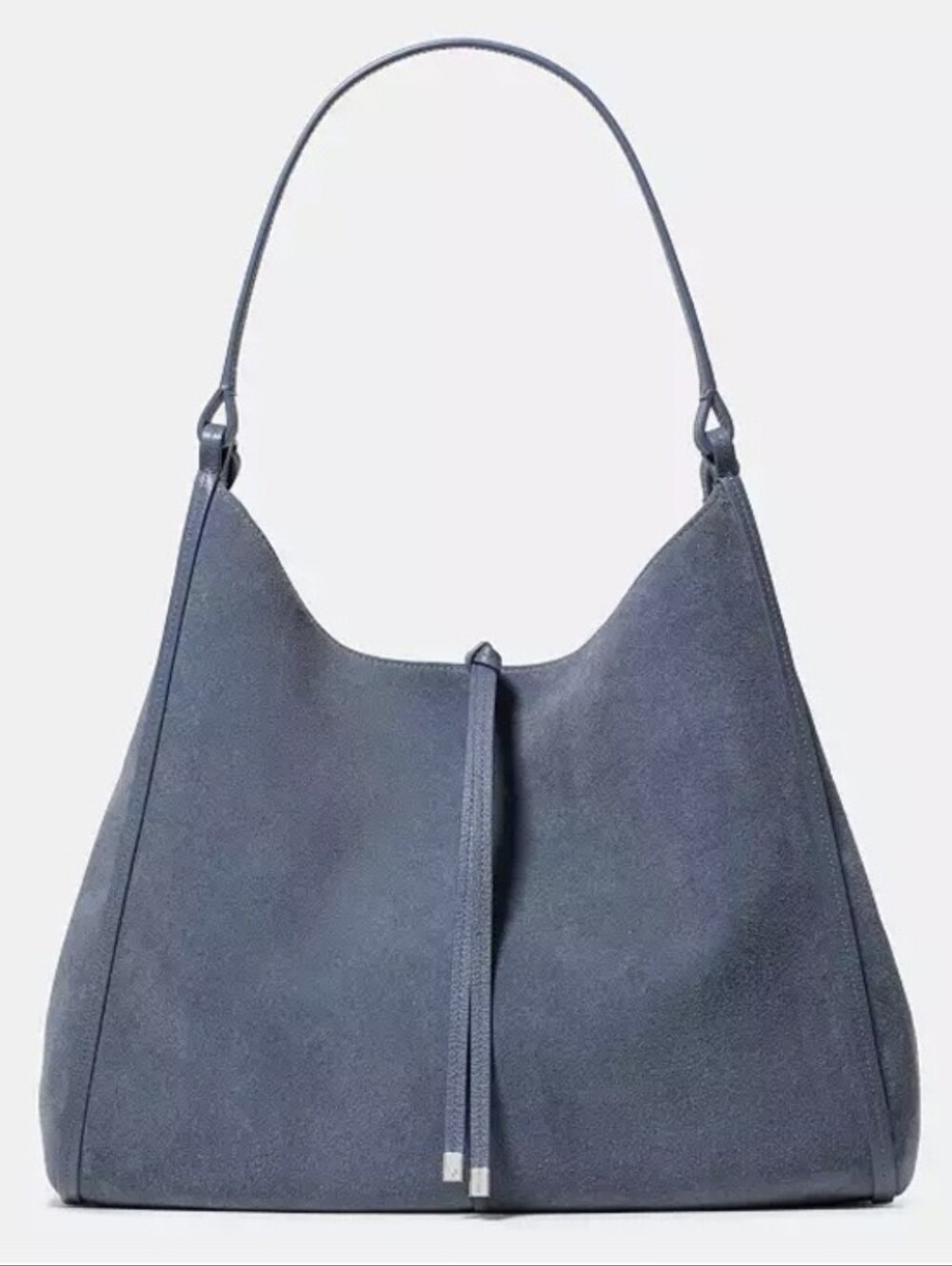 Kate Spade Reese Suede Large Shoulder Bag, Cinder Grey